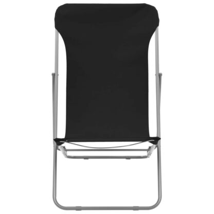 scaune de plaja pliabile 2 buc negru oel esatura oxford 2