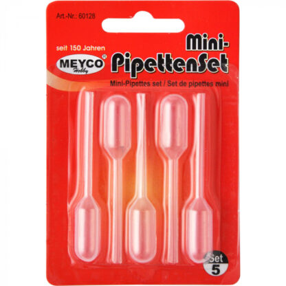 set 5 pipete 10 mm x 65 mm mini 3188 4825