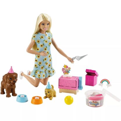 set barbie by mattel puppy party cu papusa si accesorii 1