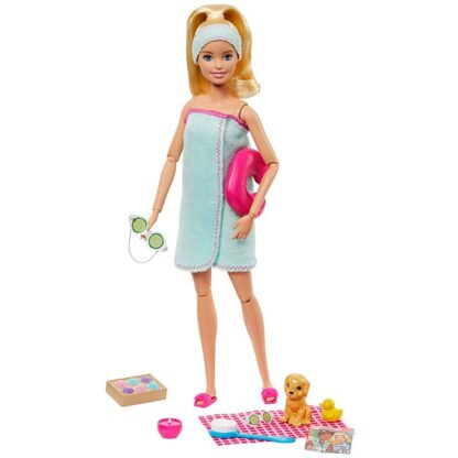 set barbie wellness and fitness papusa barbie cu accesorii gjg55 1