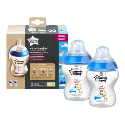 set biberoane decorate tommee tippee 260 ml 2 buc baieti 2