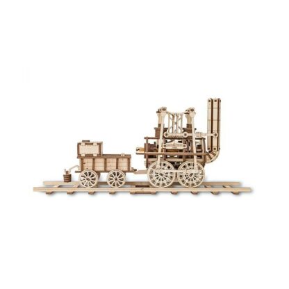 set constructie cu mecanism puzzle 3d locomotion din lemn 325 piese ewa 2