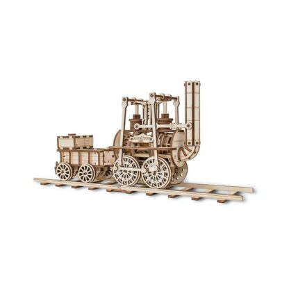 set constructie cu mecanism puzzle 3d locomotion din lemn 325 piese ewa 3