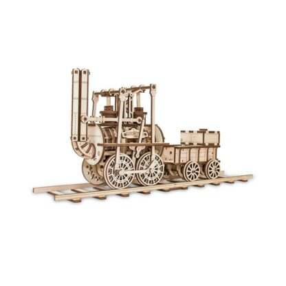 set constructie cu mecanism puzzle 3d locomotion din lemn 325 piese ewa