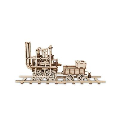 set constructie cu mecanism puzzle 3d locomotion din lemn 325 piese ewa 5