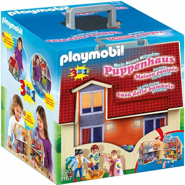 set de constructie portabil playmobil dollhouse casa de papusi 5167