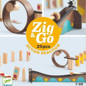 Set de constructie trasee, 25 piese, Zig Go