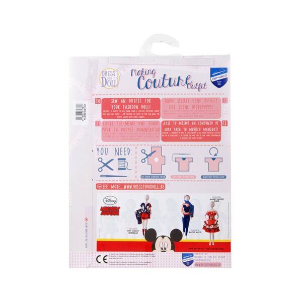 Set de croitorie hainute pentru papusi Couture Disney Tiny Mickey, Dress Your Doll - imagine 2