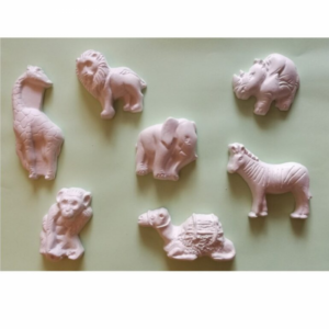 Set figurine de pictat, din ipsos, animale salbatice