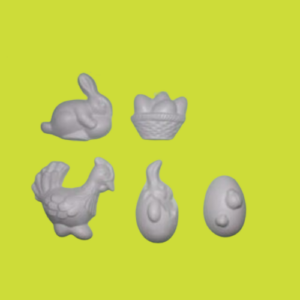 Set figurine de pictat, din ipsos, Paste