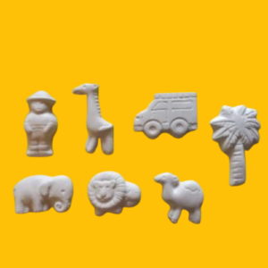 Set figurine de pictat, din ipsos, animale safari