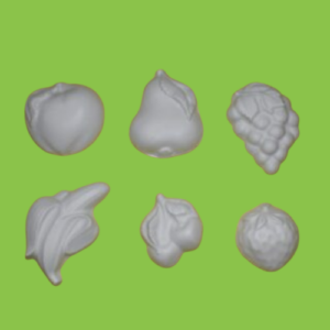 Set figurine de pictat, din ipsos, fructe