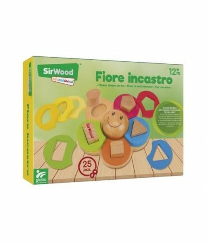 set forme geometrice globo stivuibile din lemn