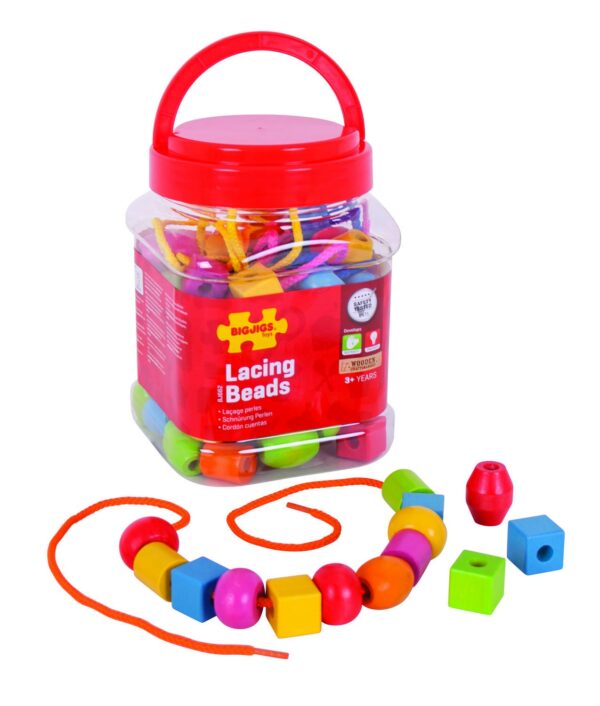 Set margele din lemn pentru insirat - imagine 2