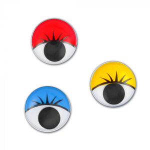 Set ochisori colorati cu gene, 18 buc, 7 mm