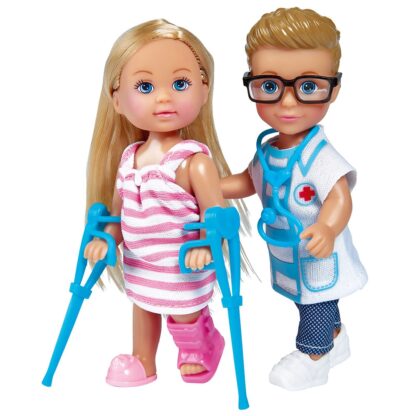 set simba evi love doctor papusa evi 12 cm papusa timmy 12 cm si accesorii 1