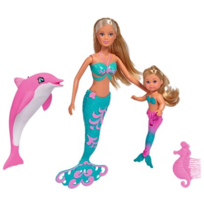 set simba steffi love papusa 29 cm papusa 12 cm delfin si accesorii 1