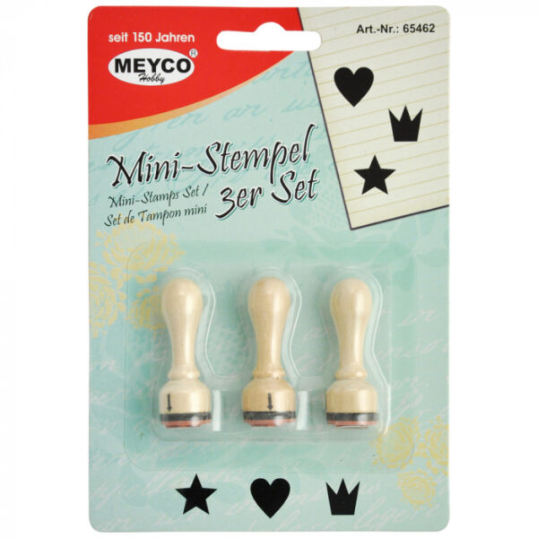 Set stampile din lemn, 3 buc, 11 mm