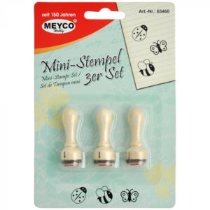 Set stampile din lemn, 3buc, 11 mm,diverse modele