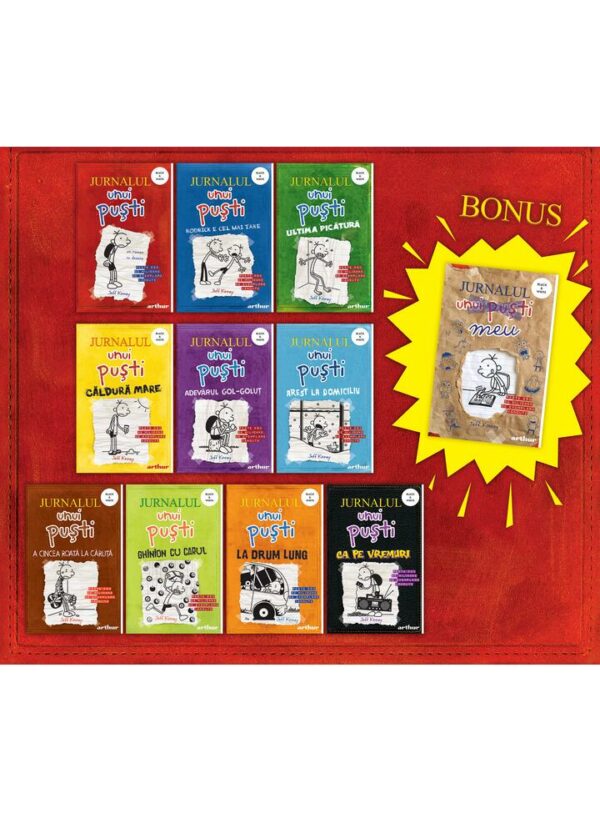 Jurnalul unui pusti, volumele 1-10 + Jurnalul meu, Jeff Kinney