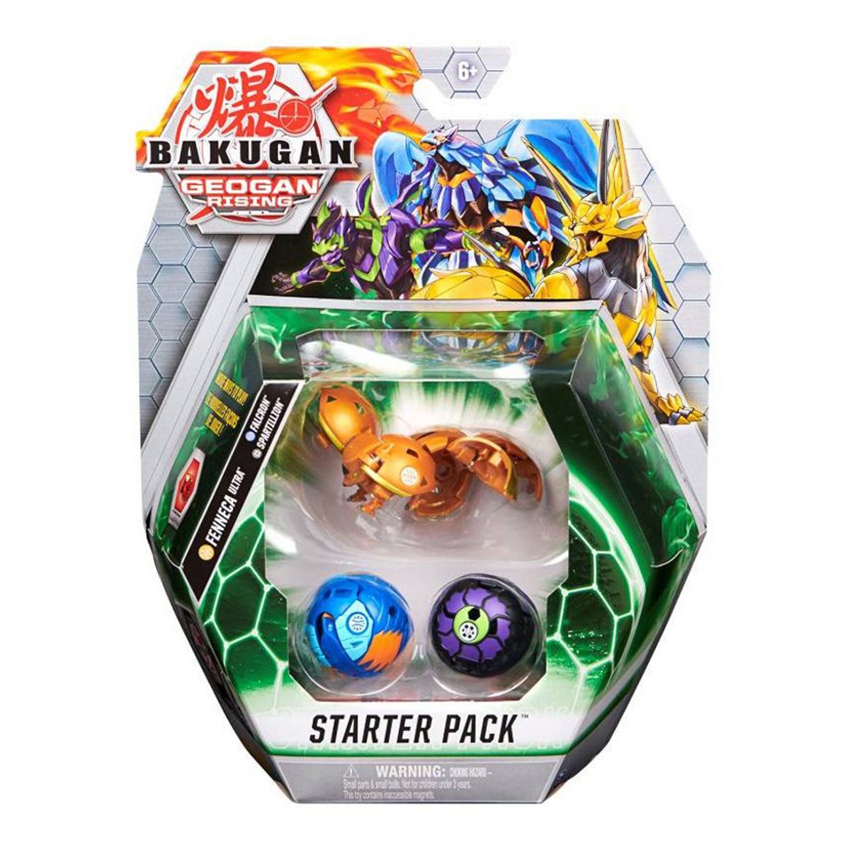 Set Bakugan Geogan Rising, Starter Pack, Fenneca ultra, Falcron, Spartillion 20133073
