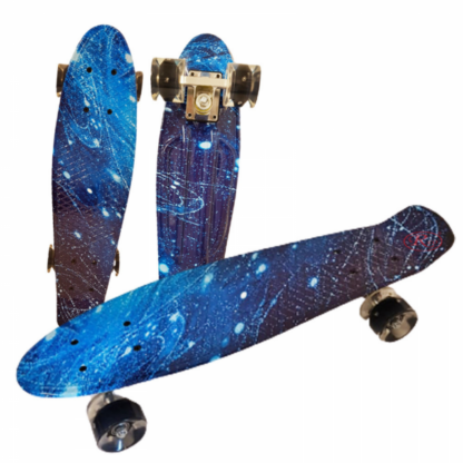 skateboard cu lumini 22 55 cm cruiser mini penny board graffiti negru copie 2835 3005