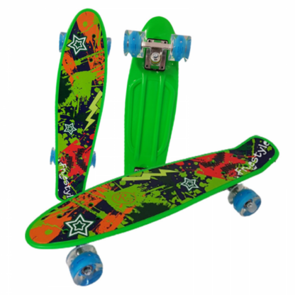 skateboard cu lumini 22 55 cm cruiser mini penny board rosu copie 2825 3726