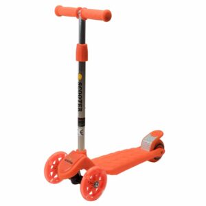 Trotineta reglabila cu roti luminoase Action One Stability 4, Portocaliu