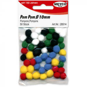 Pom-pom, 30 buc, 20 mm, multicolor
