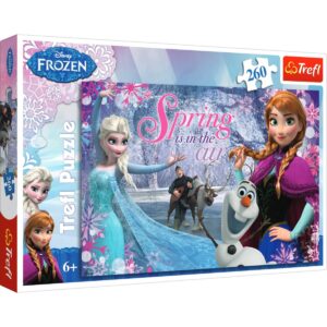 Puzzle Trefl 260 piese, Dragoste in tinutul de gheata, Disney Frozen