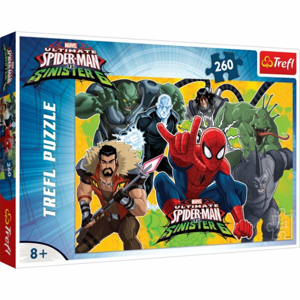 Puzzle Trefl 260 piese, Spiderman in actiune