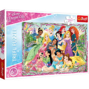 Puzzle Trefl 260 piese, Intalnirea printeselor, Disney Princess