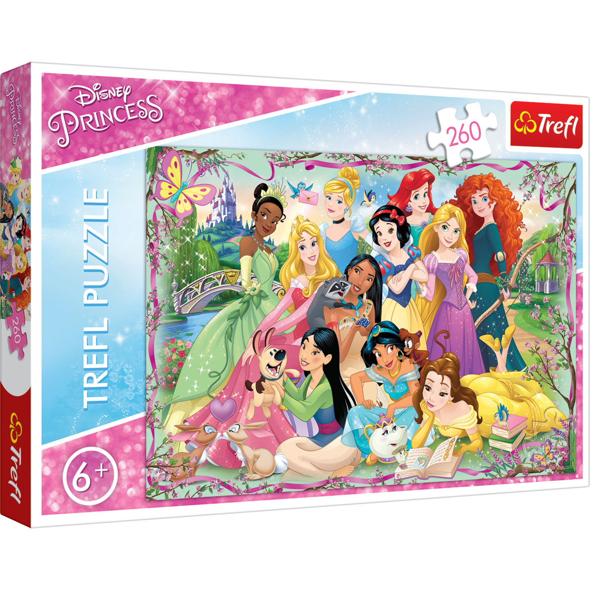 Puzzle Trefl 260 piese, Intalnirea printeselor, Disney Princess 1 Puzzle Trefl 260 piese, Intalnirea printeselor, Disney Princess