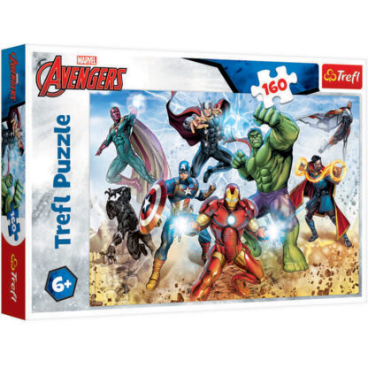 tf15368 001w puzzle trefl avengers gata pentru a salva lumea 160 piese