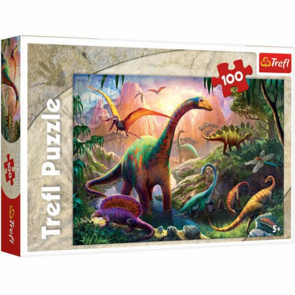 tf16277 001w puzzle trefl tinutul dinozaurilor 100 piese