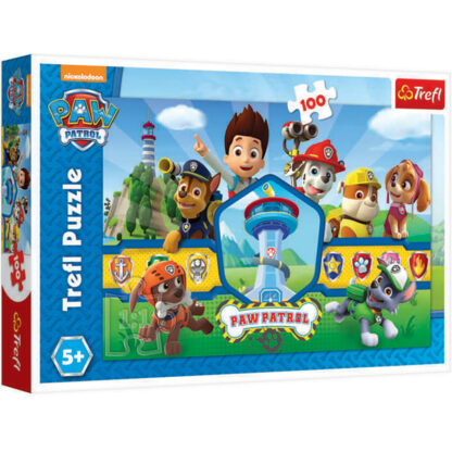 tf16351 001w puzzle trefl paw patrol echipa eroilor 100 piese