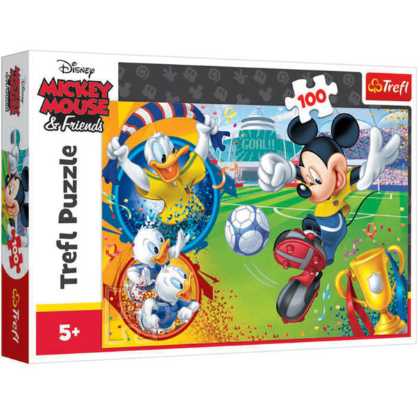 tf16353 001w puzzle trefl mickey mouse pe teren 100 piese