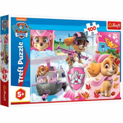 tf16368 001w puzzle trefl paw patrol skye in actiune 100 piese