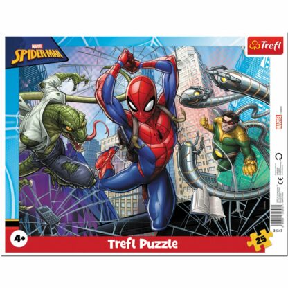 tf31347 001w puzzle trefl 25 piese in rama curajosul spiderman