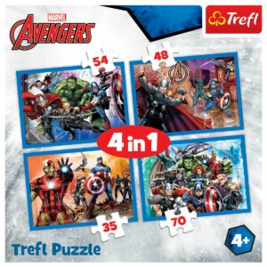 Puzzle Trefl 4 in 1, Neinfricatii Razbunatori
