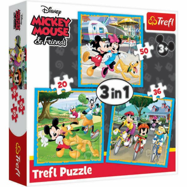 tf34846 001w puzzle 3 in 1 trefl mickey mouse si prietenii 20 36 50 piese 1
