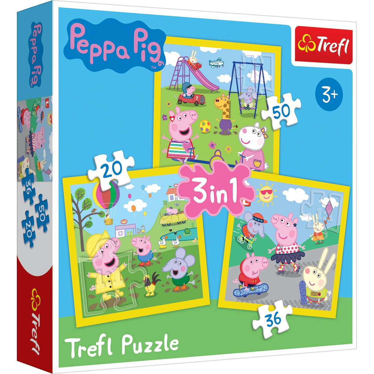 Puzzle Trefl 3 in 1, Ziua fericita a Peppei 1 Puzzle Trefl 3 in 1, Ziua fericita a Peppei