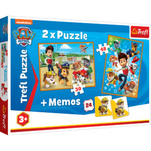 Puzzle Trefl 2 in 1, Echipa salvatoare, Paw Patrol