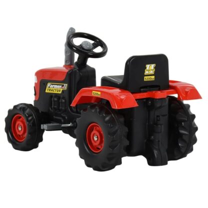 tractor pentru copii cu pedale rou i negru 2