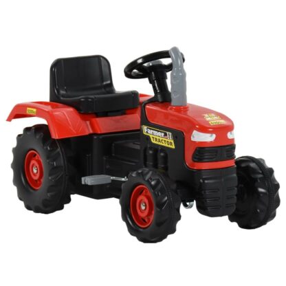 tractor pentru copii cu pedale rou i negru