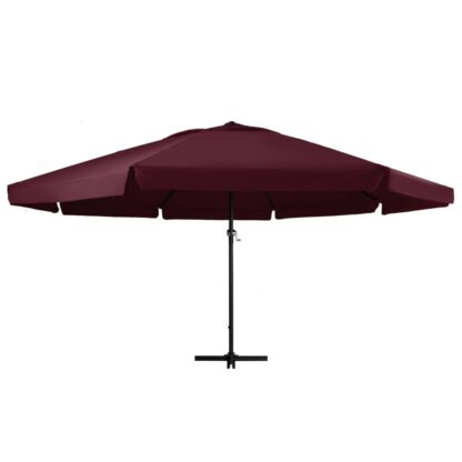 umbrela de soare de exterior stalp aluminiu rou bordo 600 cm 1